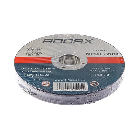 10 x TIMCO B/Abrasive Flat Wheel Inox - 115 x 22.2 x 1.0