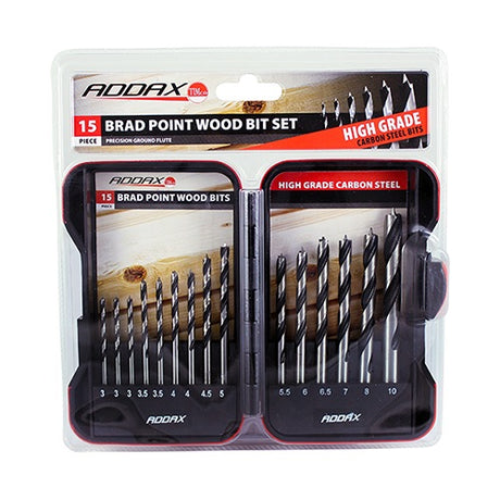 TIMCO Brad Point Wood Bit Set - 15pc