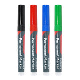 4 x TIMCO Builders Permanent Markers Fine Tip Mixed Colours - Fine Tip