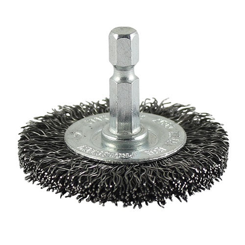 TIMCO Drill Wheel Brush Crimped Steel Wire - 100mm