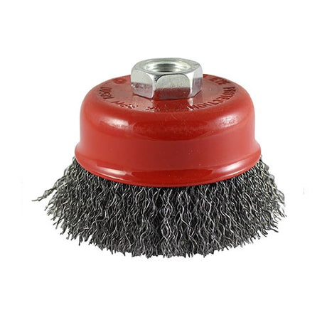 TIMCO Angle Grinder Cup Brush Crimped Steel Wire - 75mm