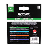 5 x TIMCO Delta Sanding Pads 60 Grit Red - 95 x 95mm