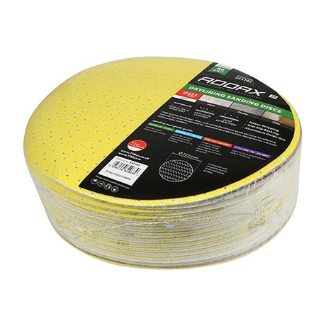 25 x TIMCO Drylining Sanding Discs 40 Grit Yellow - 225mm