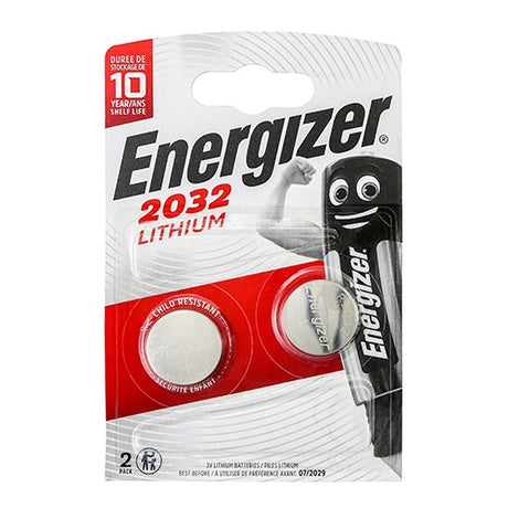 Pair of - Energizer Lithium CR2032 Coin Battery - CR2032