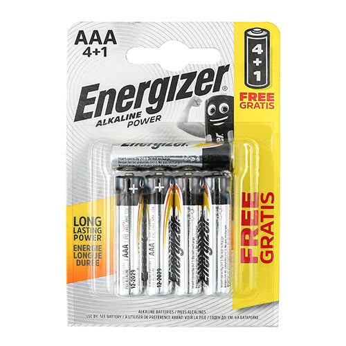 5 x Energizer Alkaline Power Battery - AAA