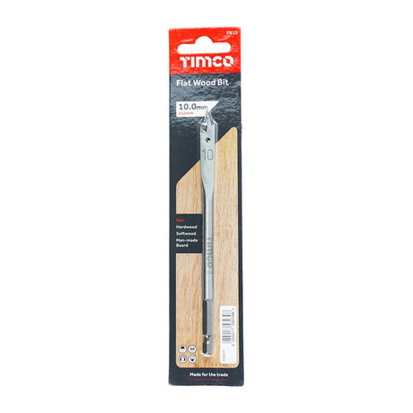 TIMCO Flat Wood Bits - 10.0 x 152