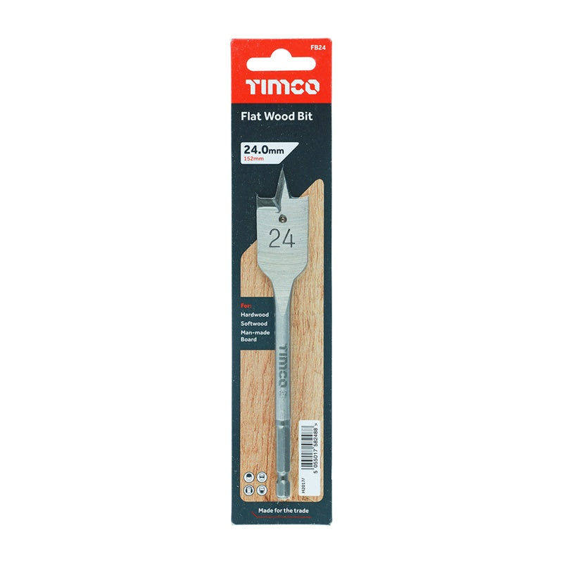 TIMCO Flat Wood Bits - 24.0 x 152