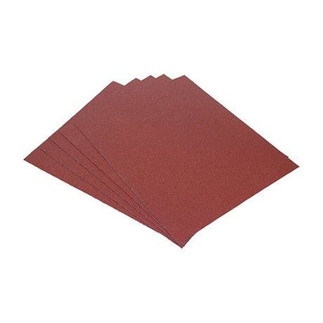 5 x TIMCO Sanding Sheets 80 Grit Red - 230 x 280mm