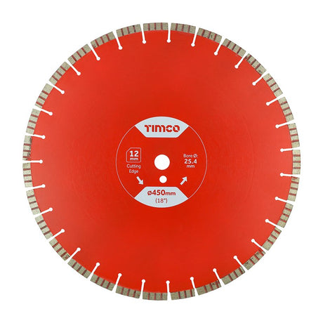 TIMCO Premium Diamond Blade Segmented - 450 x 25.4