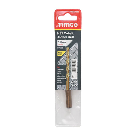 TIMCO Ground Jobber Drills - Cobalt M35 - 10.0mm