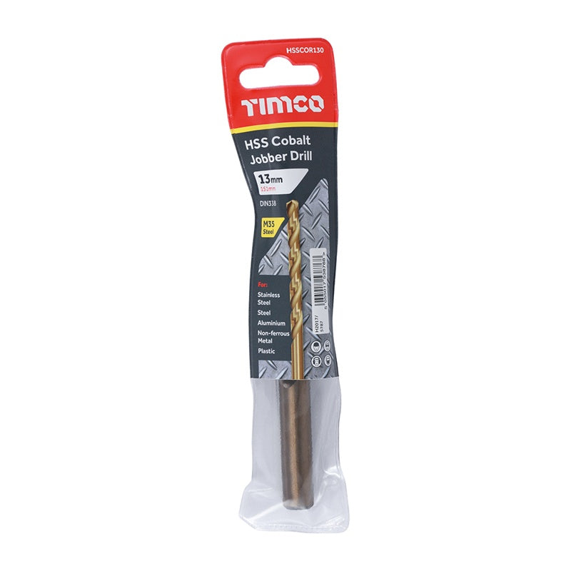 TIMCO Ground Jobber Drills - Cobalt M35 - 13.0mm