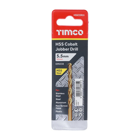 TIMCO Ground Jobber Drills - Cobalt M35 - 5.5mm