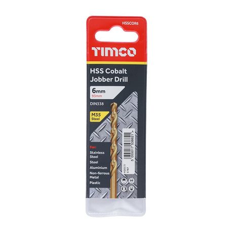 TIMCO Ground Jobber Drills - Cobalt M35 - 6.0mm