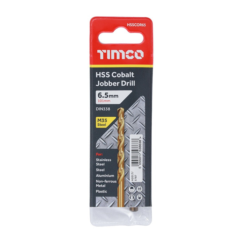 TIMCO Ground Jobber Drills - Cobalt M35 - 6.5mm