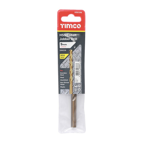 TIMCO Ground Jobber Drills - Cobalt M35 - 9.0mm