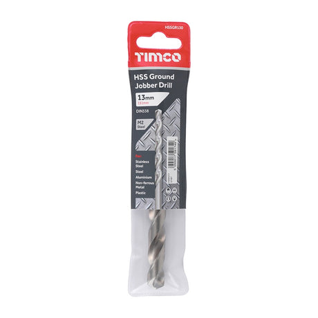 TIMCO Ground Jobber Drills HSS M2 - 13.0mm