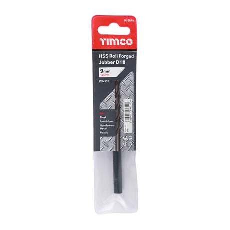 5 x TIMCO Roll Forged Jobber Drills HSS - 9.0mm