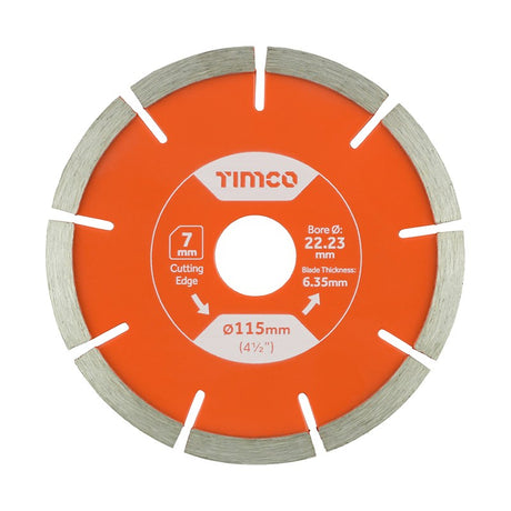 TIMCO General Purpose Mortar Raking Diamond Blade - 115 x 22.2