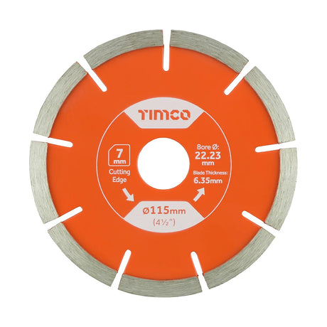 TIMCO General Purpose Mortar Raking Diamond Blade - 115 x 22.2