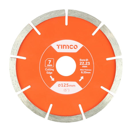 TIMCO General Purpose Mortar Raking Diamond Blade - 125 x 22.2