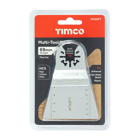 TIMCO Multi-Tool Fine Cut Blade For Wood Carbon Steel - 69mm