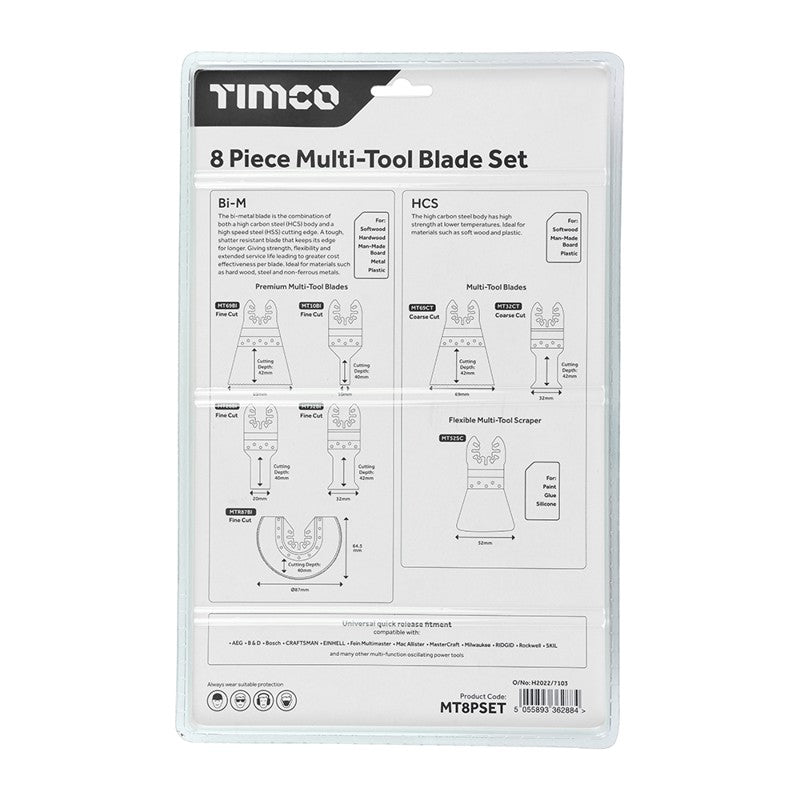 TIMCO Multi-Tool Sets 8 Piece Set - Mixed