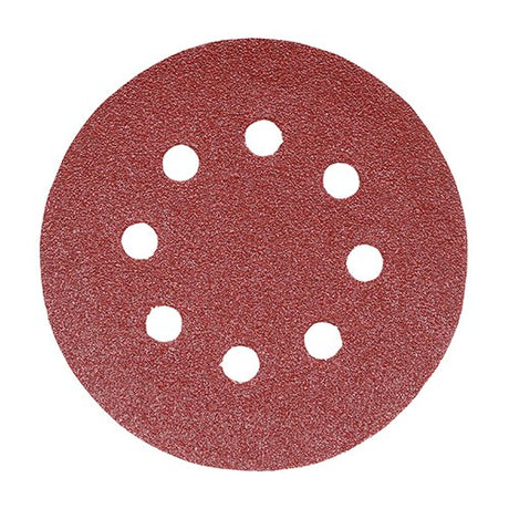 5 x TIMCO Random Orbital Sanding Discs 60 Grit Red - 150mm