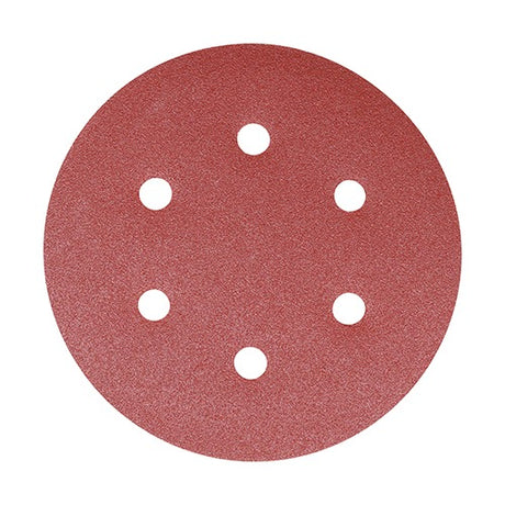 5 x TIMCO Random Orbital Sanding Discs 120 Grit Red - 150mm