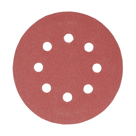 5 x TIMCO Random Orbital Sanding Discs 180 Grit Red - 125mm