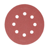 5 x TIMCO Random Orbital Sanding Discs 180 Grit Red - 125mm