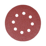 5 x TIMCO Random Orbital Sanding Discs 120 Grit Red - 125mm