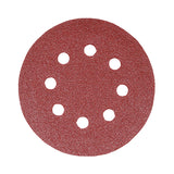 5 x TIMCO Random Orbital Sanding Discs 120 Grit Red - 125mm
