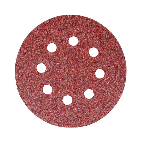 5 x TIMCO Random Orbital Sanding Discs 120 Grit Red - 125mm