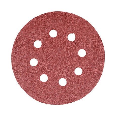 5 x TIMCO Random Orbital Sanding Discs 80 Grit Red - 125mm