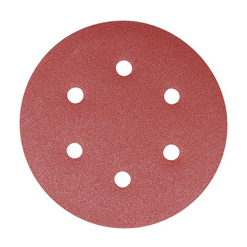 5 x TIMCO Random Orbital Sanding Discs 180 Grit Red - 150mm