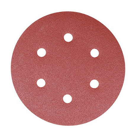 5 x TIMCO Random Orbital Sanding Discs Mixed Red - 150mm (80/120/180)