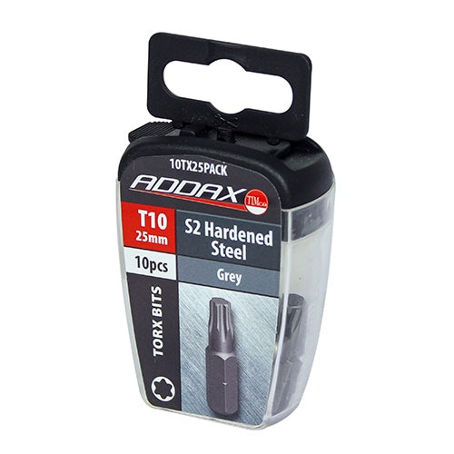 10 x TIMCO TX Drive Driver Bit S2 Grey - TX10 x 25