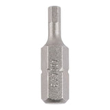 Pair of - TIMCO Hex Driver Bit S2 Grey - 3.0 x 25