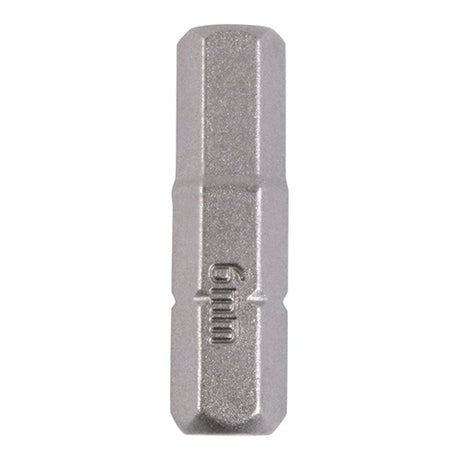 Pair of - TIMCO Hex Driver Bit S2 Grey - 6.0 x 25