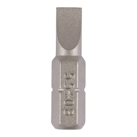 Pair of - TIMCO Slotted Driver Bit S2 Grey - 5.5 x 0.8 x 25