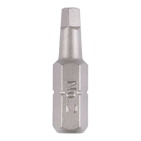 Pair of - TIMCO Square Driver Bit S2 Grey - No.2 x 25