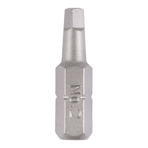 Pair of - TIMCO Square Driver Bit S2 Grey - No.2 x 25