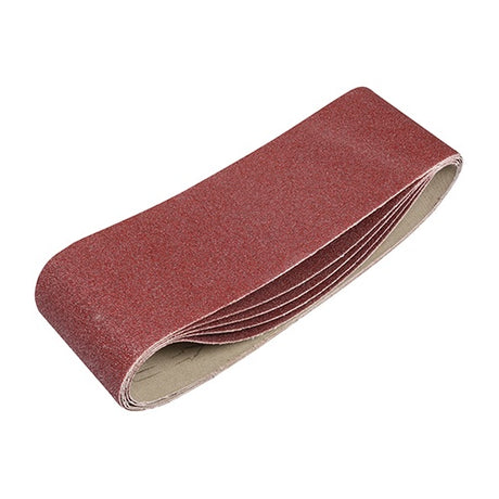 5 x TIMCO Sanding Belts 80 Grit Red - 75 x 533mm