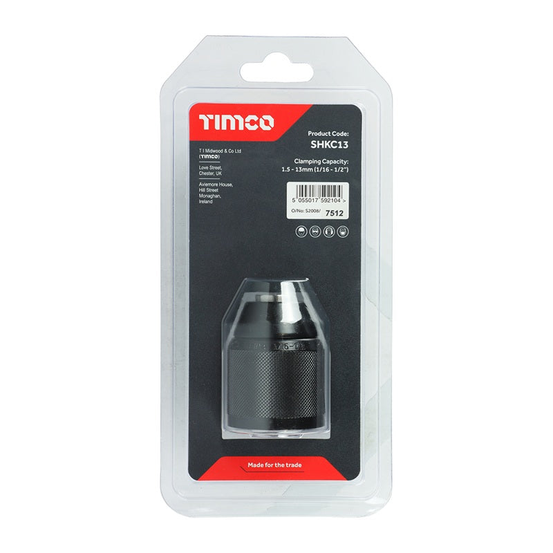 TIMCO Single Handed Keyless Chuck - 1/2"