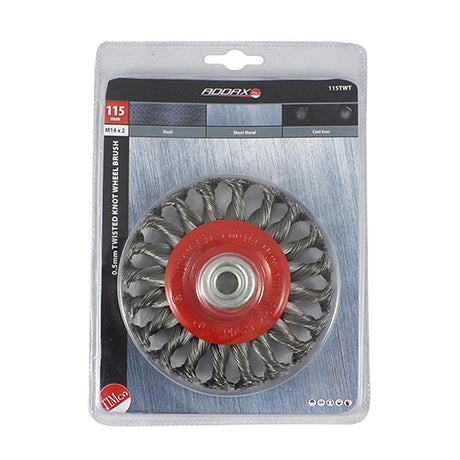 TIMCO Angle Grinder Wheel Brush Twisted Knot Steel Wire - 115mm