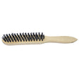 TIMCO Wooden Handle Wire Brush SS - 4 Rows