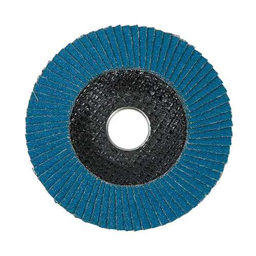 10 x TIMCO Set of Flap Discs Zirconium Type 29 Conical P60 Grit - 115 x 22.23