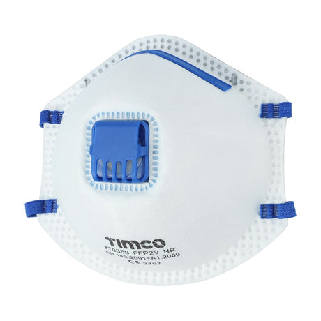 3 x TIMCO FFP2 Moulded Valved Masks - One Size