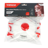 3 x TIMCO FFP3 Moulded Valved Masks - One Size