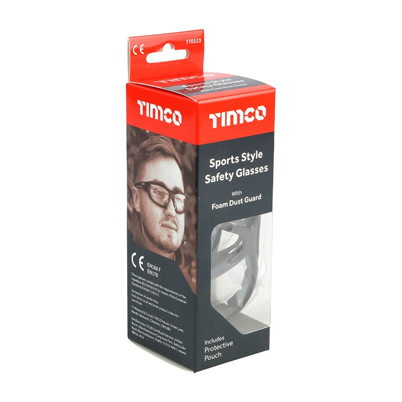 TIMCO Sport Style Safety Glasses Clear - One Size